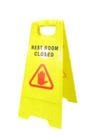 Cleanmax A-Frame Rest Room Closed Sign Yellow Each