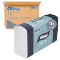 Kleenex Multifold Paper Towel 1890 White 150 Sheet Carton 2400