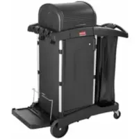Rubbermaid Executive Janitorial Cleaning Cart High Security Black Each