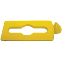 Rubbermaid Mixed Recycling Lid Yellow Suits 130409 Slim Jim Recycling Station Starter Kit Each