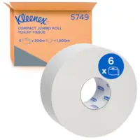 Kleenex Jumbo Toilet Tissue Compact 5749 2 Ply 300m Carton 6