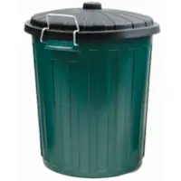 Oates Bin Set Green Plastic 55L Each