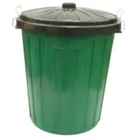 Oates Bin Set Green Plastic 75L Each