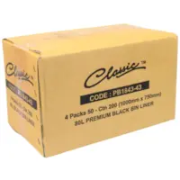 Classic® Bin Liners Extra Heavy Duty Black 80L Carton 200