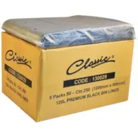 Classic® Bin Liners Black 120L Carton 250