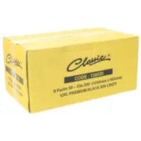 Classic® Heavy Duty Bin Liners Black 120L Carton 250