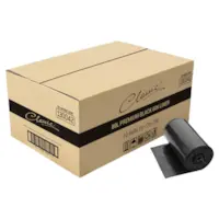 Classic® Bin Liners Black Rolls 80L Carton 250