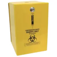 SS Sharps Safe Lockable Metal Container With Insert 2L Each