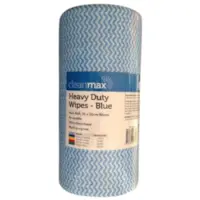 Cleanmax Heavy Duty Wipes Blue 45m Roll Each
