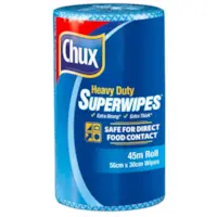 Chux Heavy Duty Wipes Blue 45m Roll Each