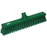 Vikan Broom Soft/Hard Green 420mm Each