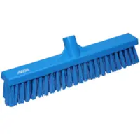 Vikan Broom Soft/Hard Blue 400mm Each