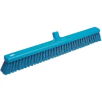 Vikan Broom Soft/Hard Blue 600mm Each
