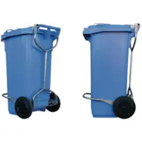 Wheelie Bin Lidlifta Stainless Steel Blue 80L Each