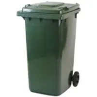 Wheelie Bin Lidlifta Stainless Steel Nature Green 80L Each
