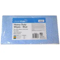 Cleanmax Heavy Duty Wipes Blue 60cm x 30cm Pack 20