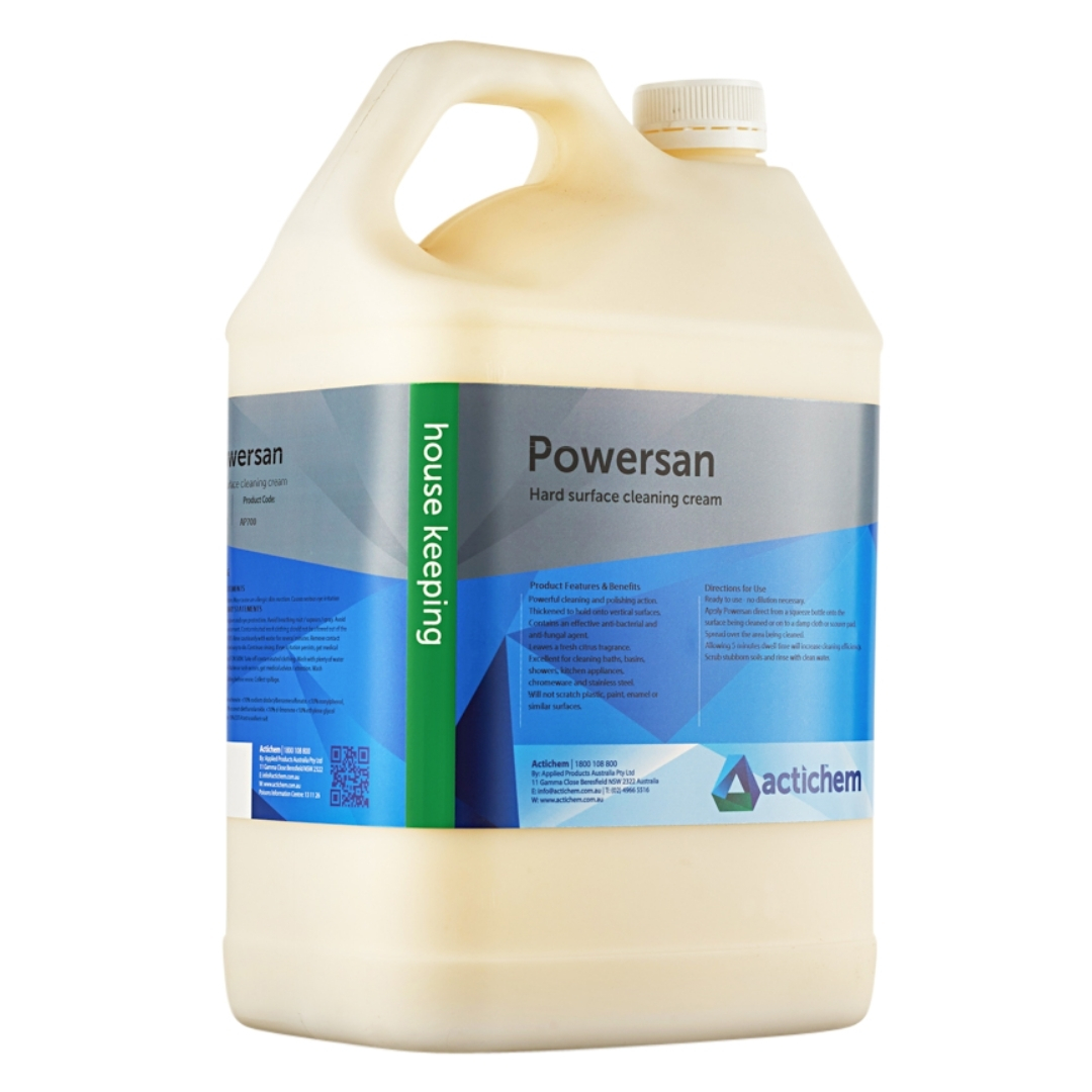 Actichem Anti-Bacterial Creme Cleanser Powersan 5L Each (Originally ...