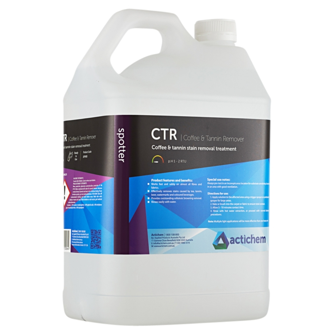 Actichem Coffee & Tannin Stain Remover CTR 5L Each (Originally Coffee Xpel)